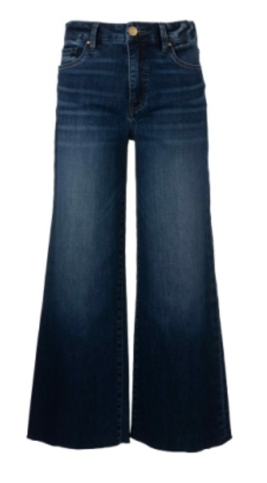 Meg High Rise Fab Ab Wide Leg- Raw Hem