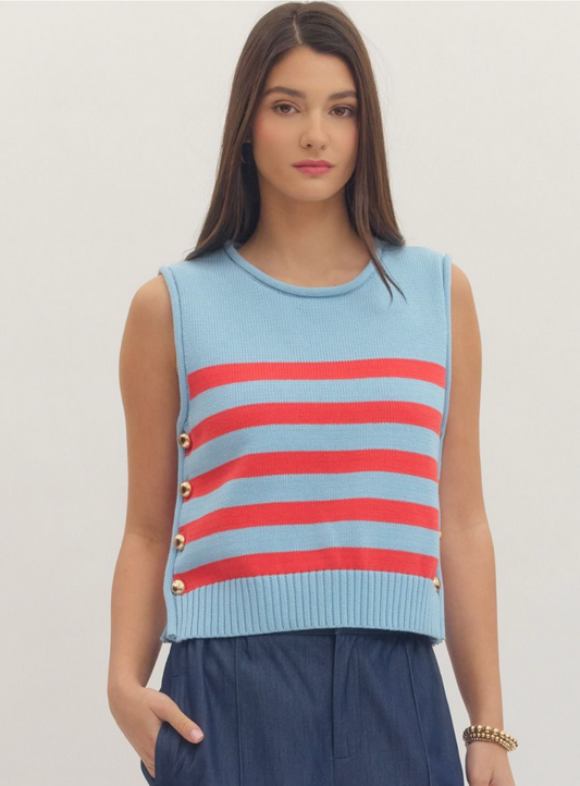 Patriotic Cropped Sweater