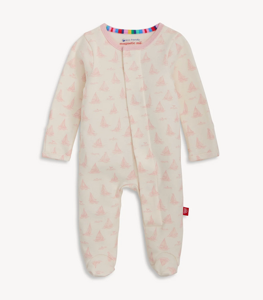 Tiny Tides Pink Magnetic Footie