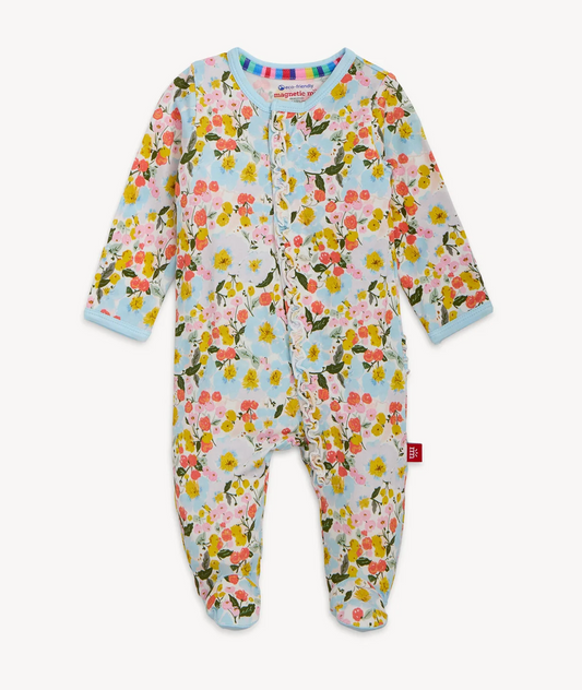 Seraphina Modal Magnetic Footie w/ Ruffle