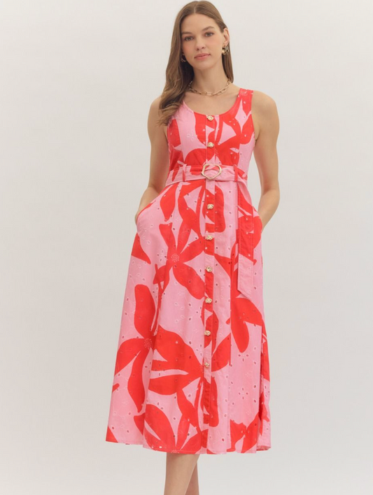 Midi Pink Vacay Dress