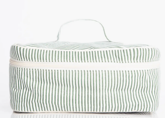 Stripes Train Case - Myrtle Green