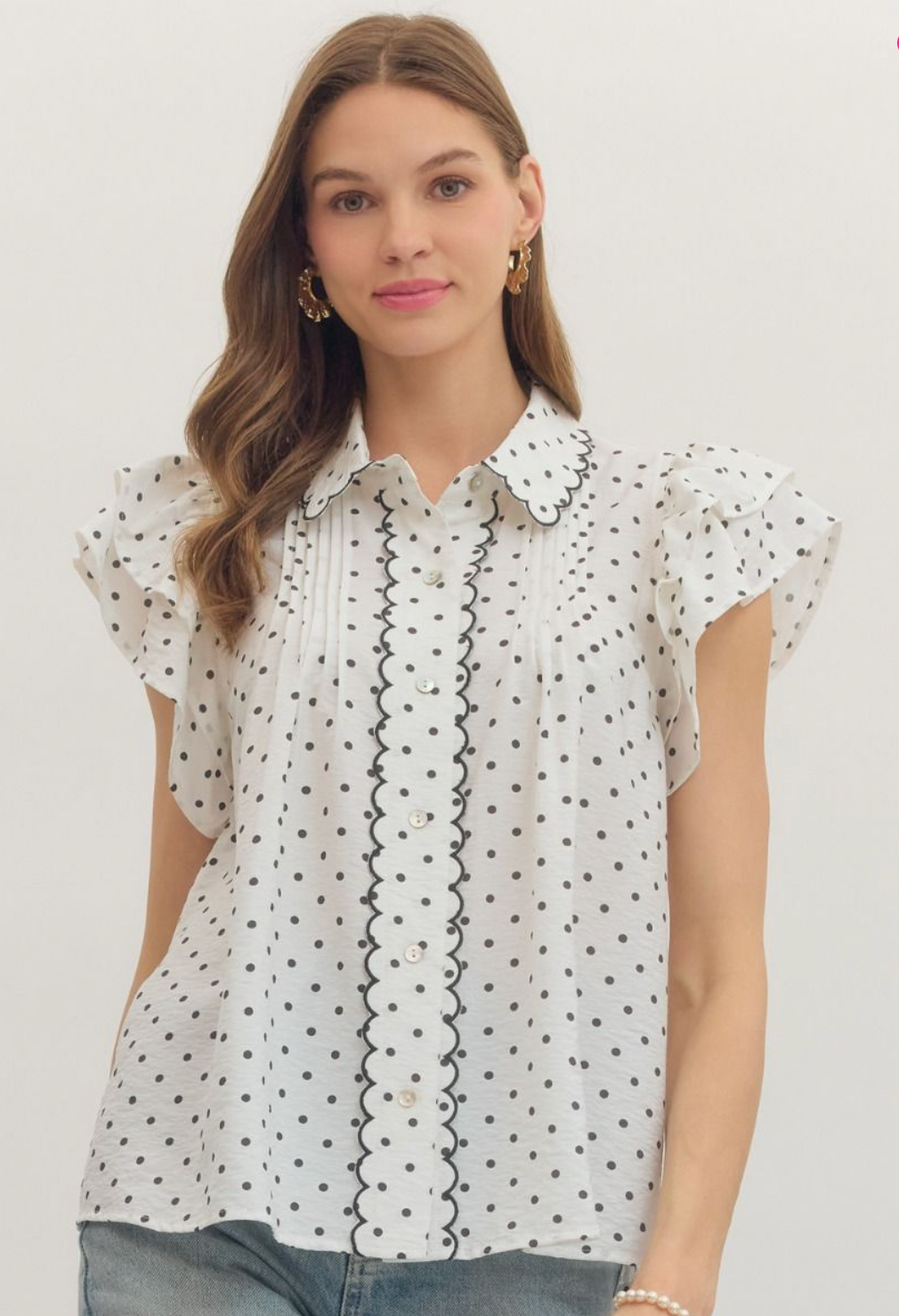 Polka Dot Flutter Sleeve