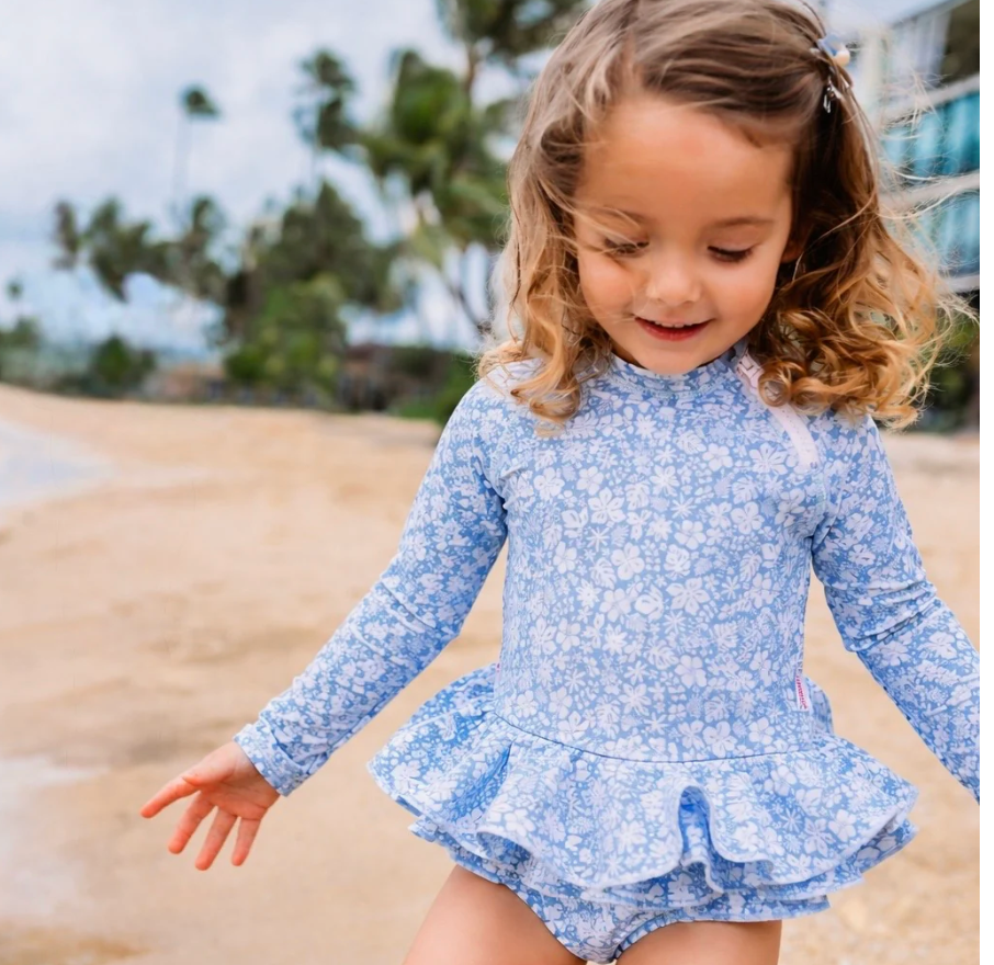 Reese Two-Piece - Ditsy Tropical Blue