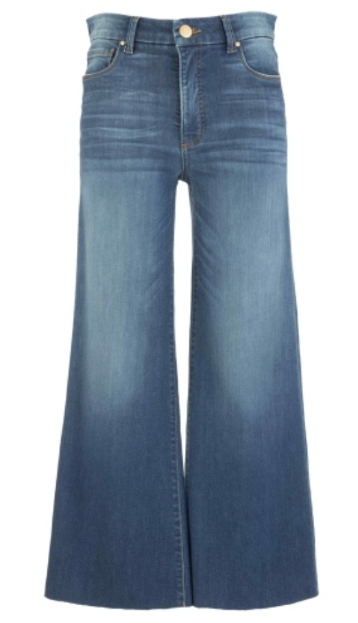 Meg High Rise Raw Hem Dark Wash