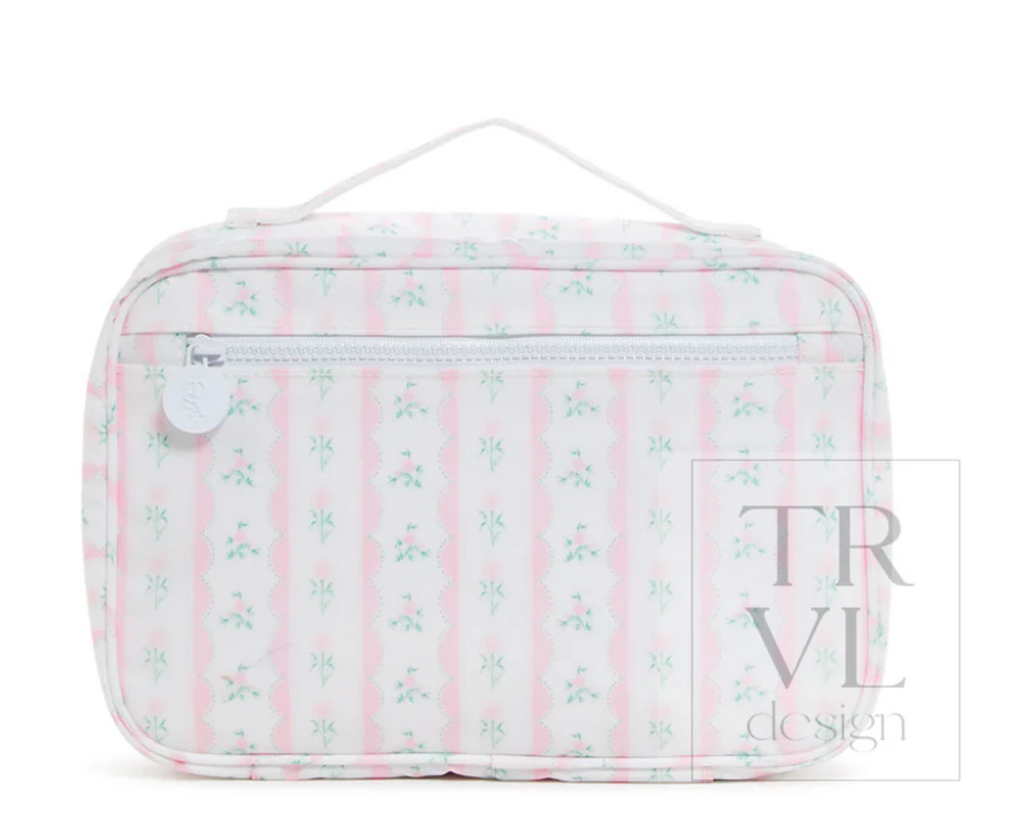 Bundle Up Hanging Toiletry Bag - Ribbon Floral Pink