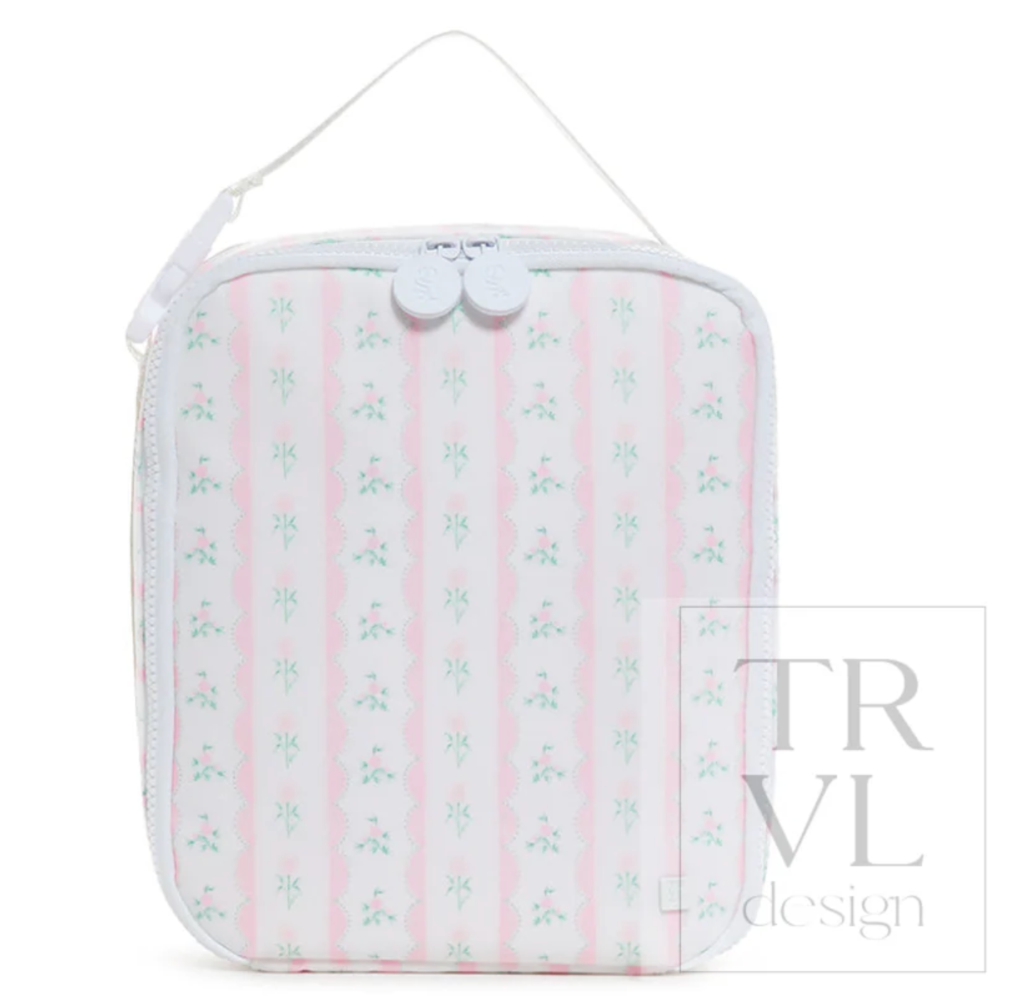 Lunch Box Insulated Lunch Bag- Ribbon Floral Pink
