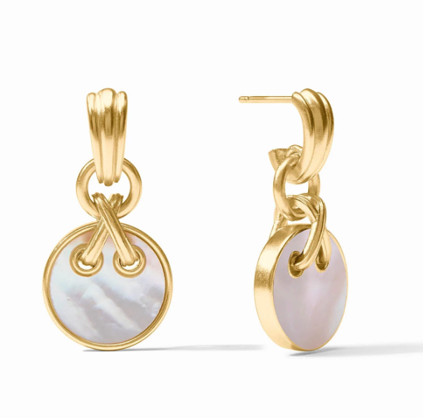 Essex Hoop & Charm- Mother of Pearl