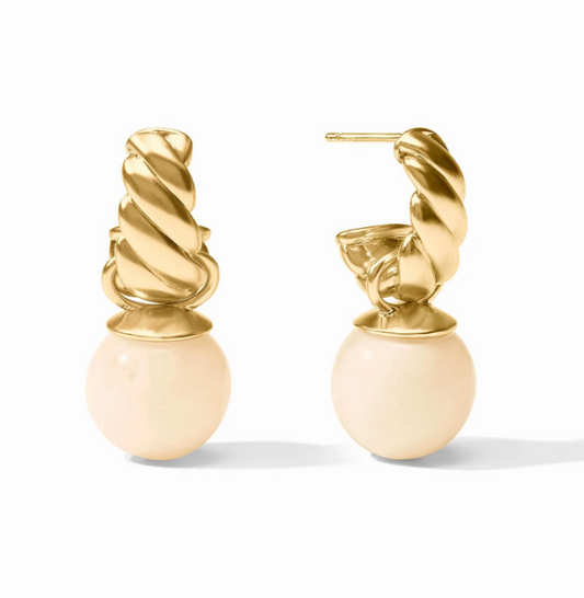 Ravello Hoop & Charm Gold- Ivory