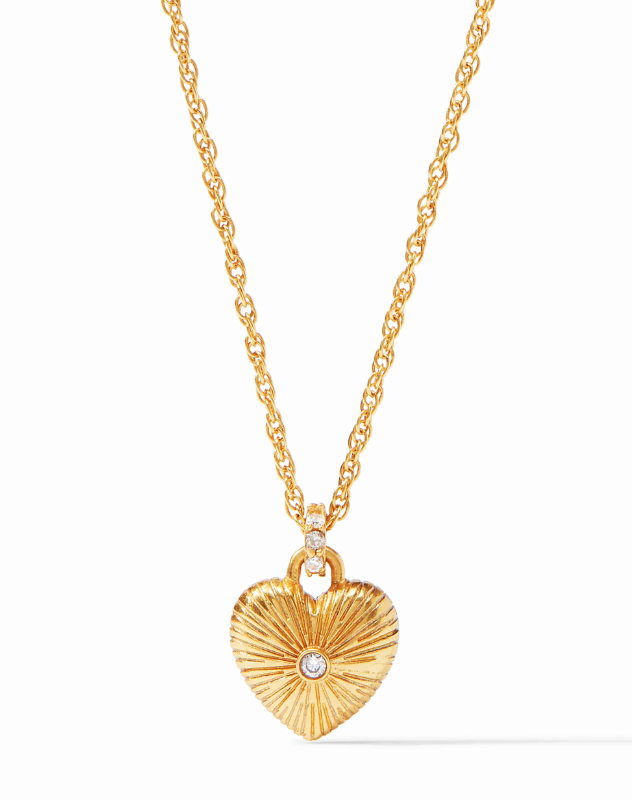 Esme Heart Solitaire Necklace - CZ