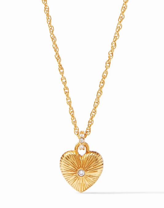 Esme Heart Solitaire Necklace - CZ