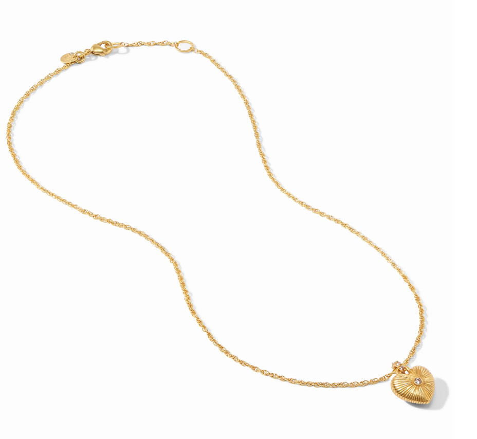 Esme Heart Solitaire Necklace - CZ