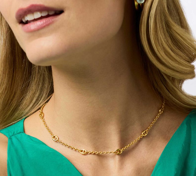 Laguna Delicate Station Necklace Gold