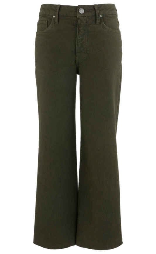 Meg High Rise Fab Ab Wide Leg- Olive
