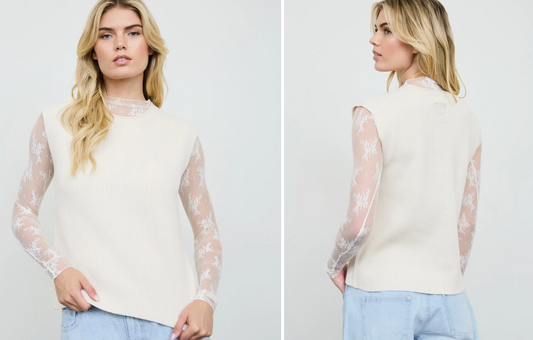 Sweater Top- Cream