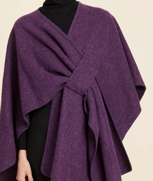 Knit Wrap- Plum