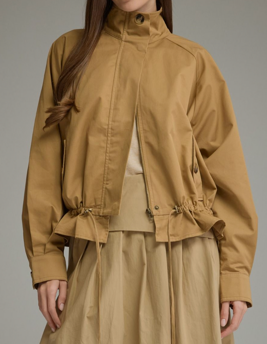 Zip Up Drawstring Jacket