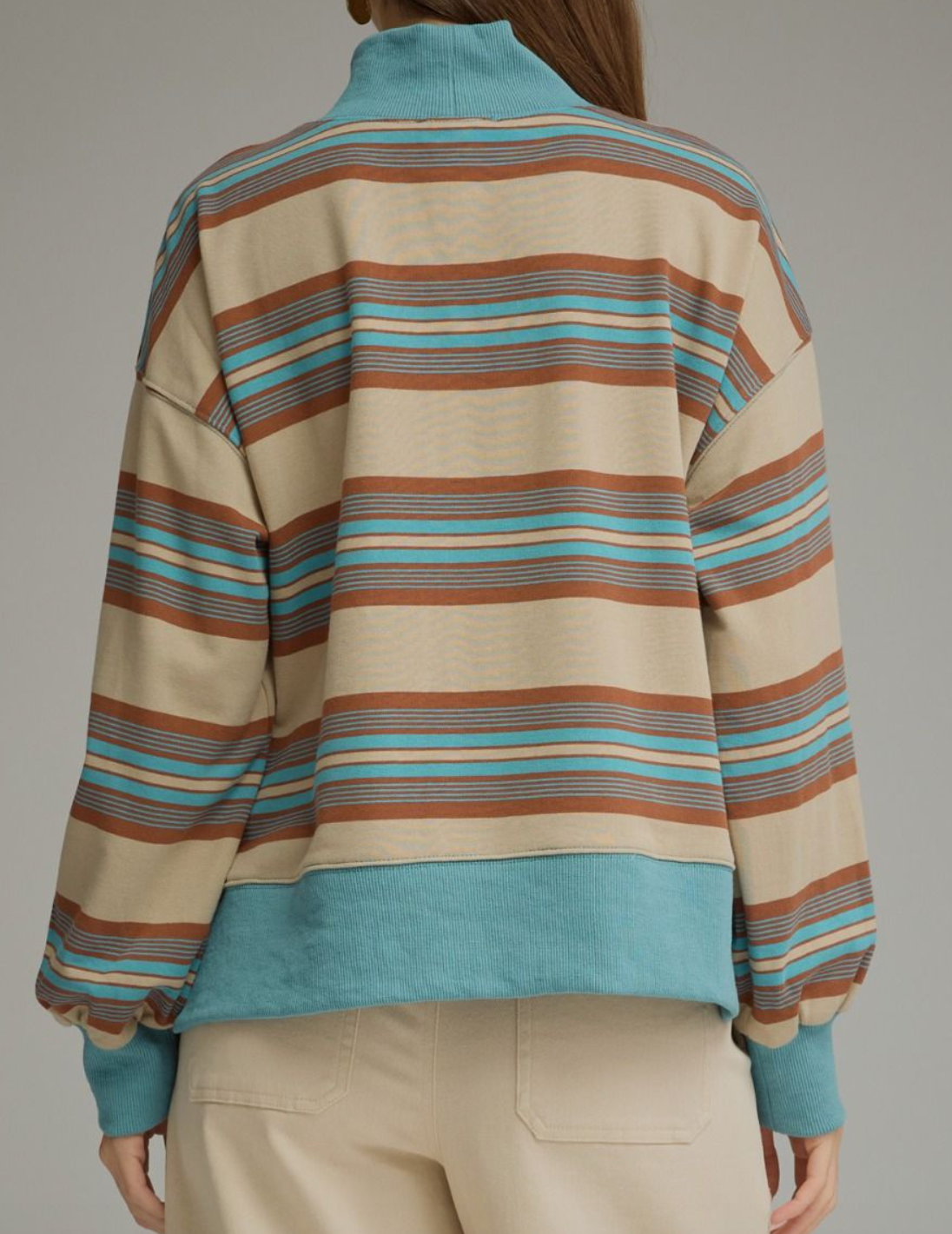Striped Long Sleeve Knit Top