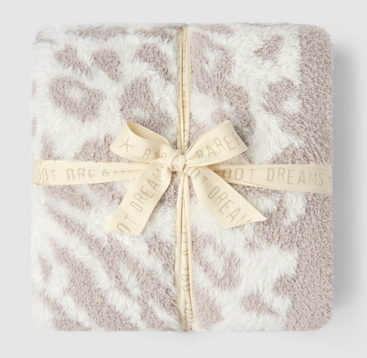 Lush Knit Leopard Throw
