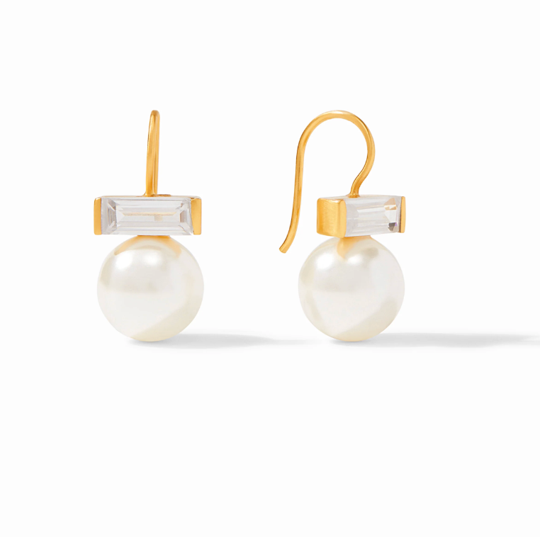 Charlotte Earring Gold- Pearl