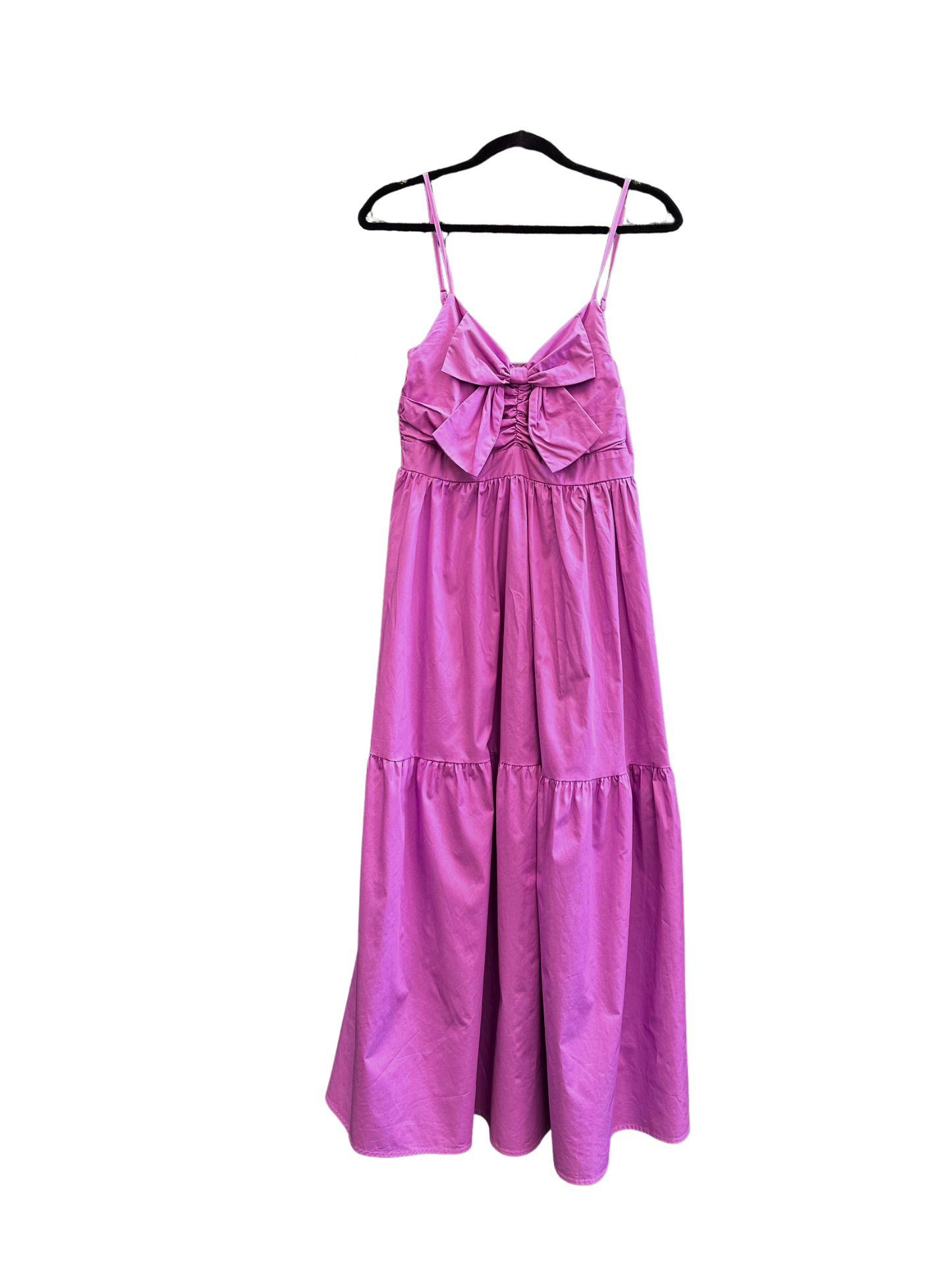 Ladies Woven Dress With Bow- Lilac