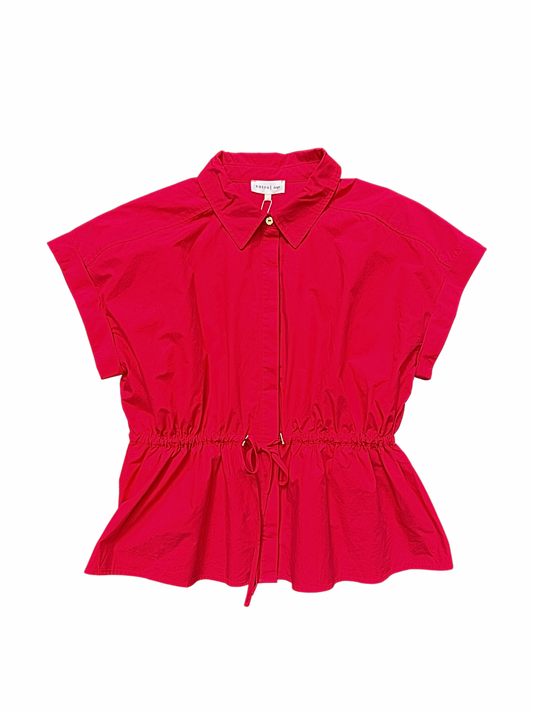 Cinch Waist Top- Red