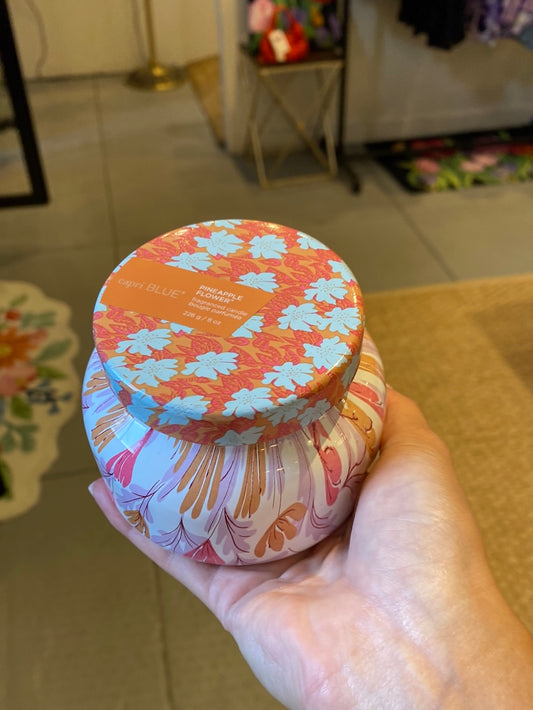Pattern Play 8 oz. Pineapple Flower Candle