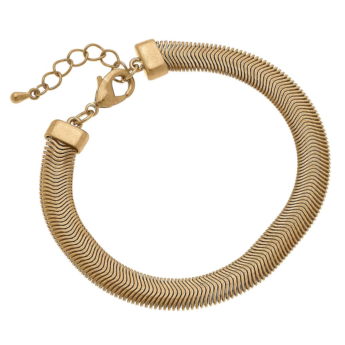 Marie Liquid Chain Bracelet in Worn Gold