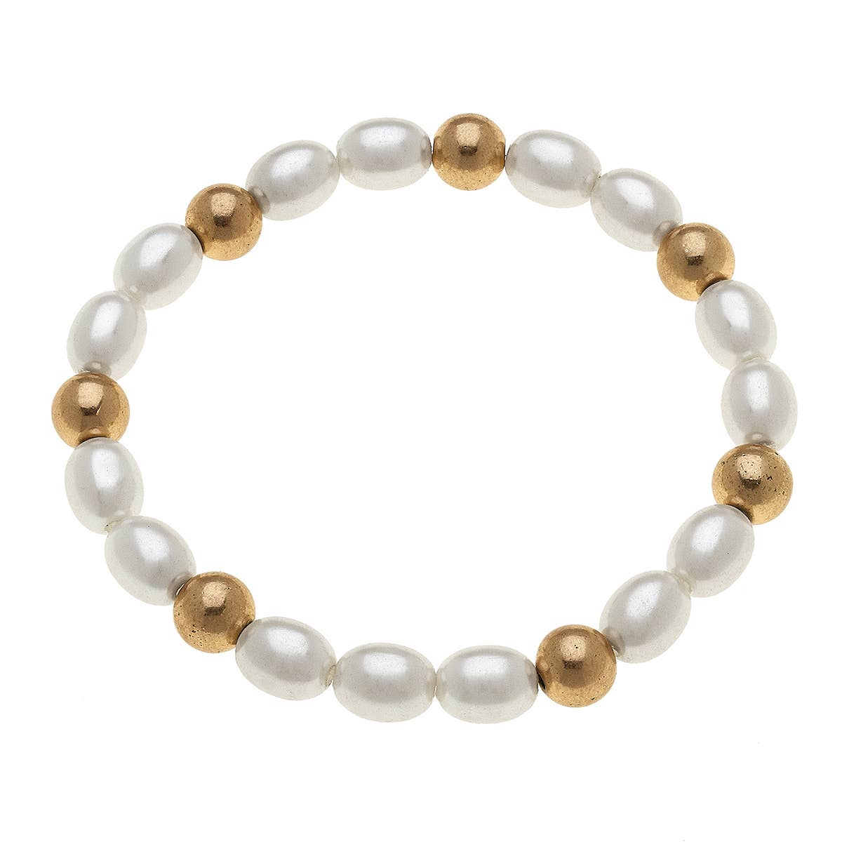 Elizabeth Stretch Bracelet in Ivory Pearl