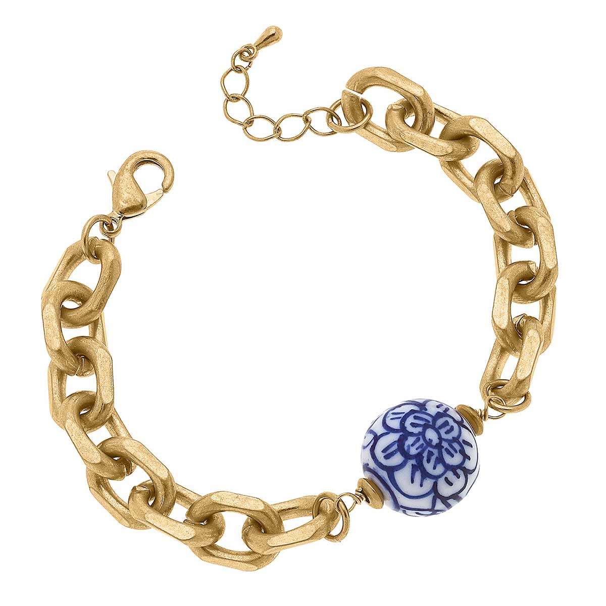 Marchesa Chinoiserie & Chunky Chain Bracelet in Blue & White