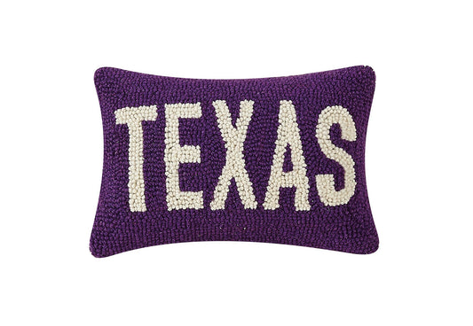 Texas Purple/White Hook Pillow