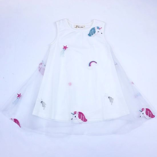 Unicorn Dress - White and Pink
