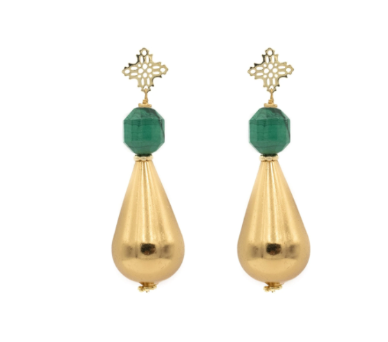 Brie Earring - Malachite