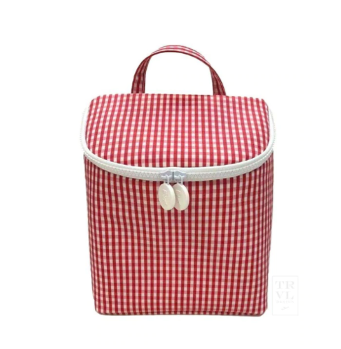 TAKEAWAY LUNCH TOTE - GINGHAM RED