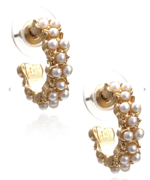 Sloane Pearl Hoop Earrings