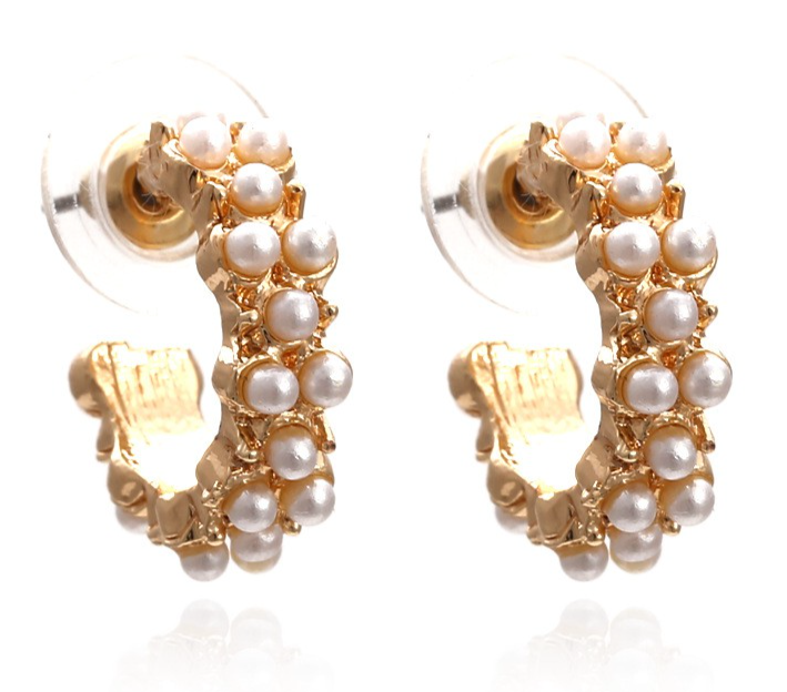 Sloane Pearl Hoop Earrings