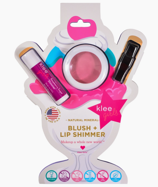 Cotton Candy Glow - Klee Girls Natural Blush Lip Shimmer - Pink Lemonade