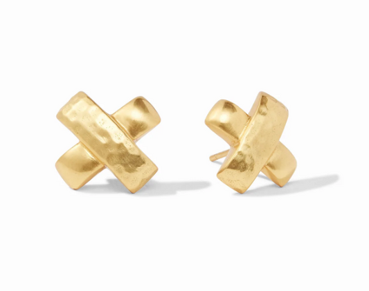 Catalina X Stud Earrings - Gold