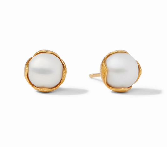 Penelope Stud - Gold & Pearl