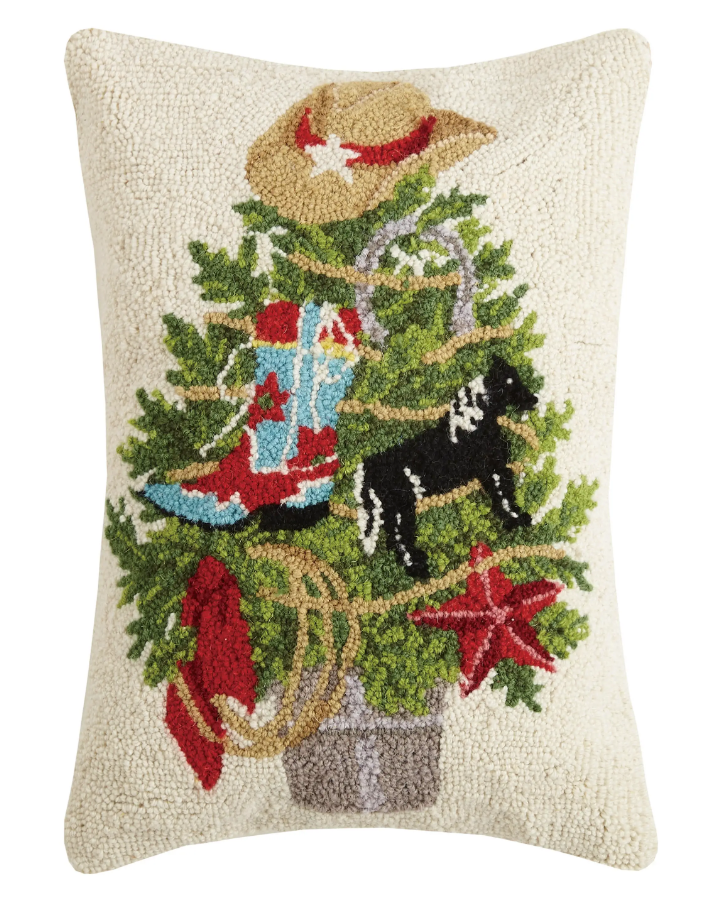 Western Christmas Tree Hook Pillow