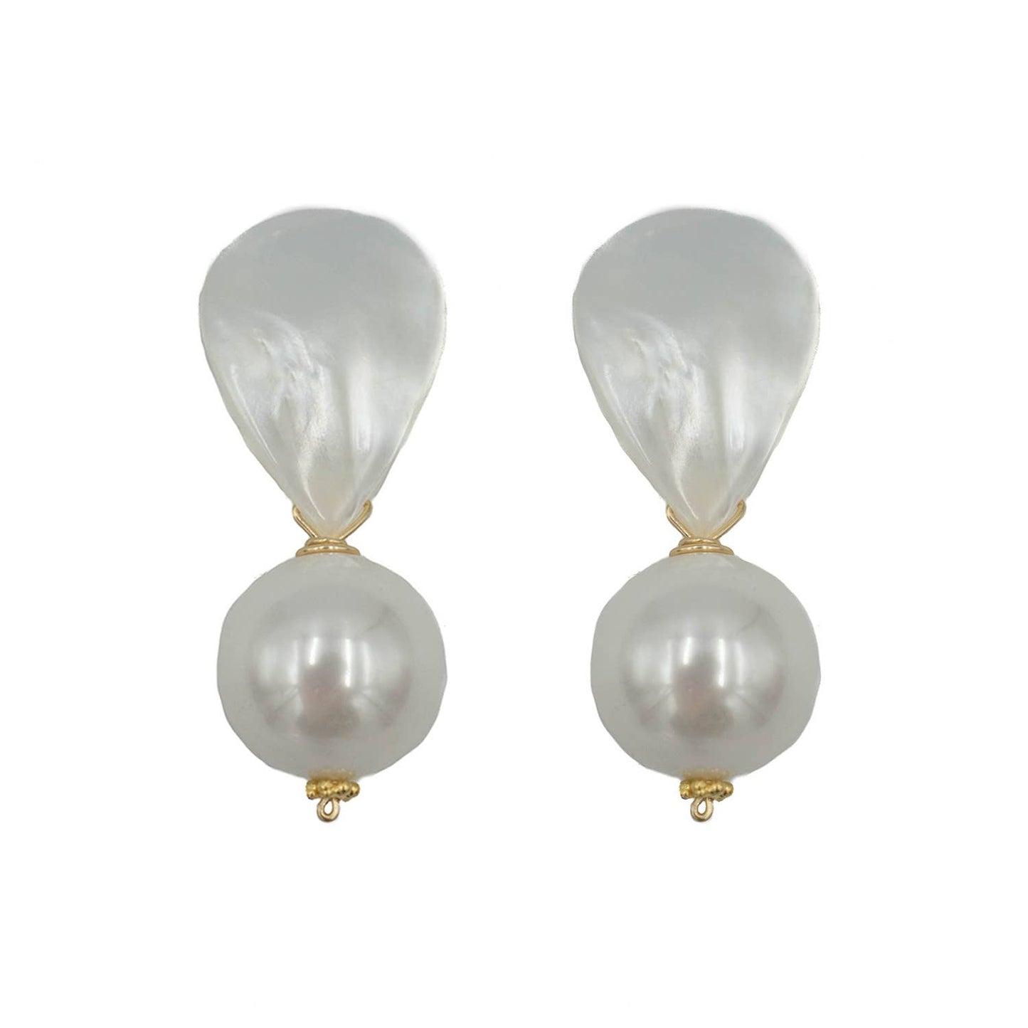 Hazen and Co Lively Earring - White Pearl