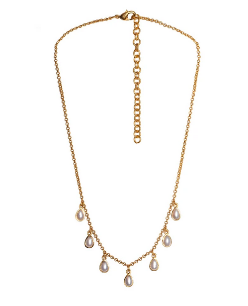 RISE AND SHINE COLLAR NECKLACE - PEARL