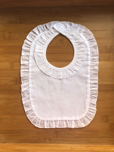 LINEN RUFFLE BIB