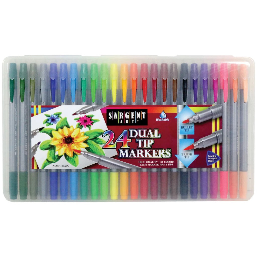 24 Dual Tipped Coloring Markers