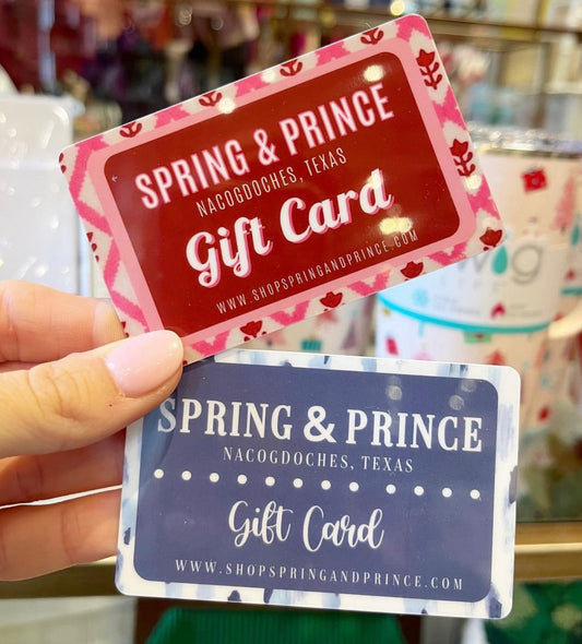 Spring and Prince Gift Card