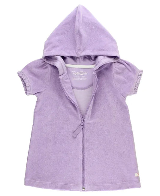 Lavender Terry Zip Cover Up