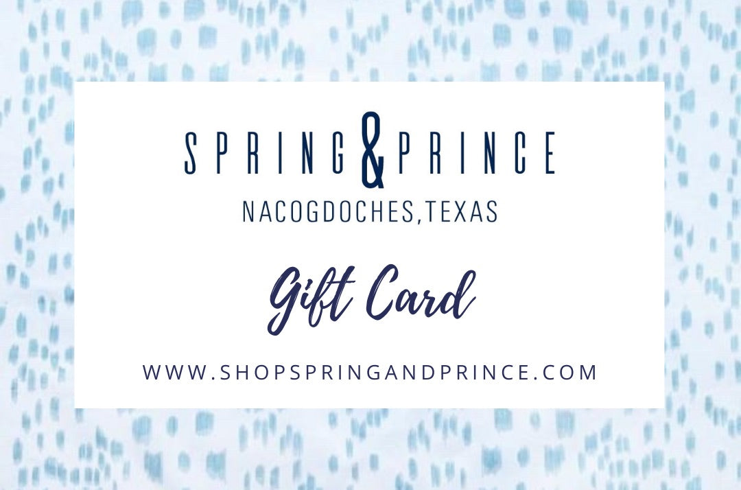 Spring and Prince Gift Card